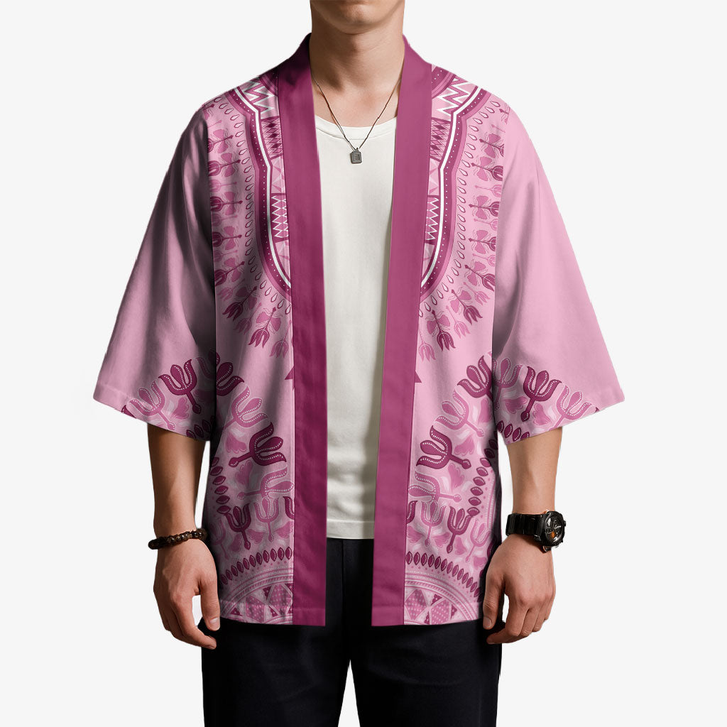 Dashiki Glamorous Pink Kimono Breast Cancer Fighter