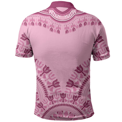 Dashiki Glamorous Pink Polo Shirt Breast Cancer Fighter