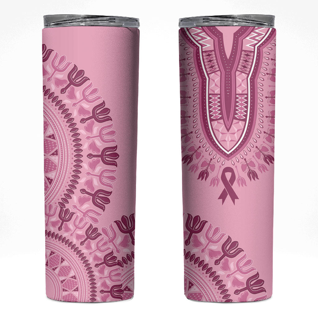 Dashiki Glamorous Pink Skinny Tumbler Breast Cancer Fighter