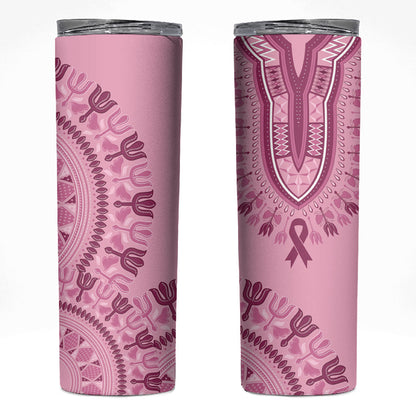 Dashiki Glamorous Pink Skinny Tumbler Breast Cancer Fighter