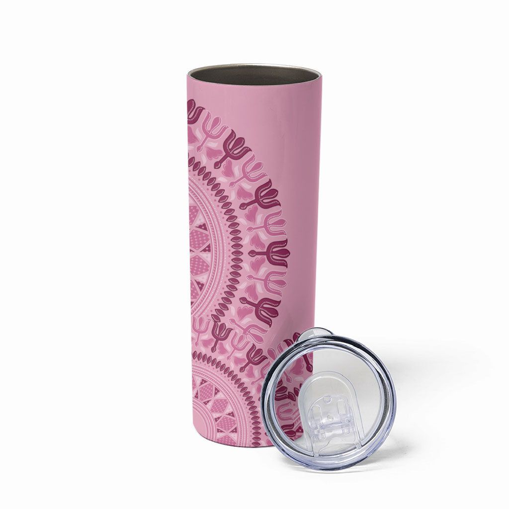 Dashiki Glamorous Pink Skinny Tumbler Breast Cancer Fighter