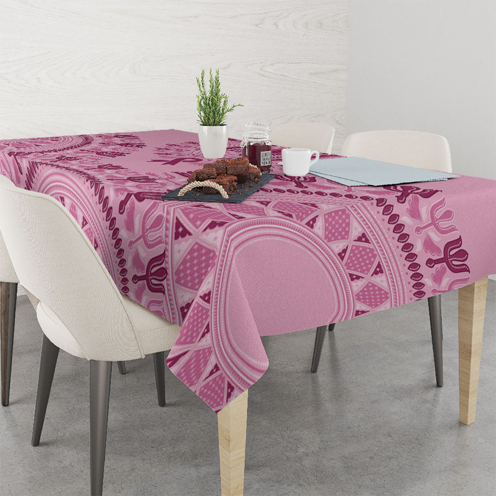 Dashiki Glamorous Pink Tablecloth Breast Cancer Fighter