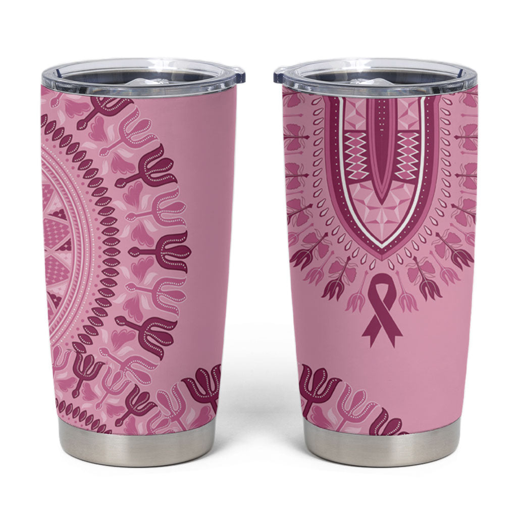 Dashiki Glamorous Pink Tumbler Cup Breast Cancer Fighter