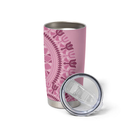 Dashiki Glamorous Pink Tumbler Cup Breast Cancer Fighter