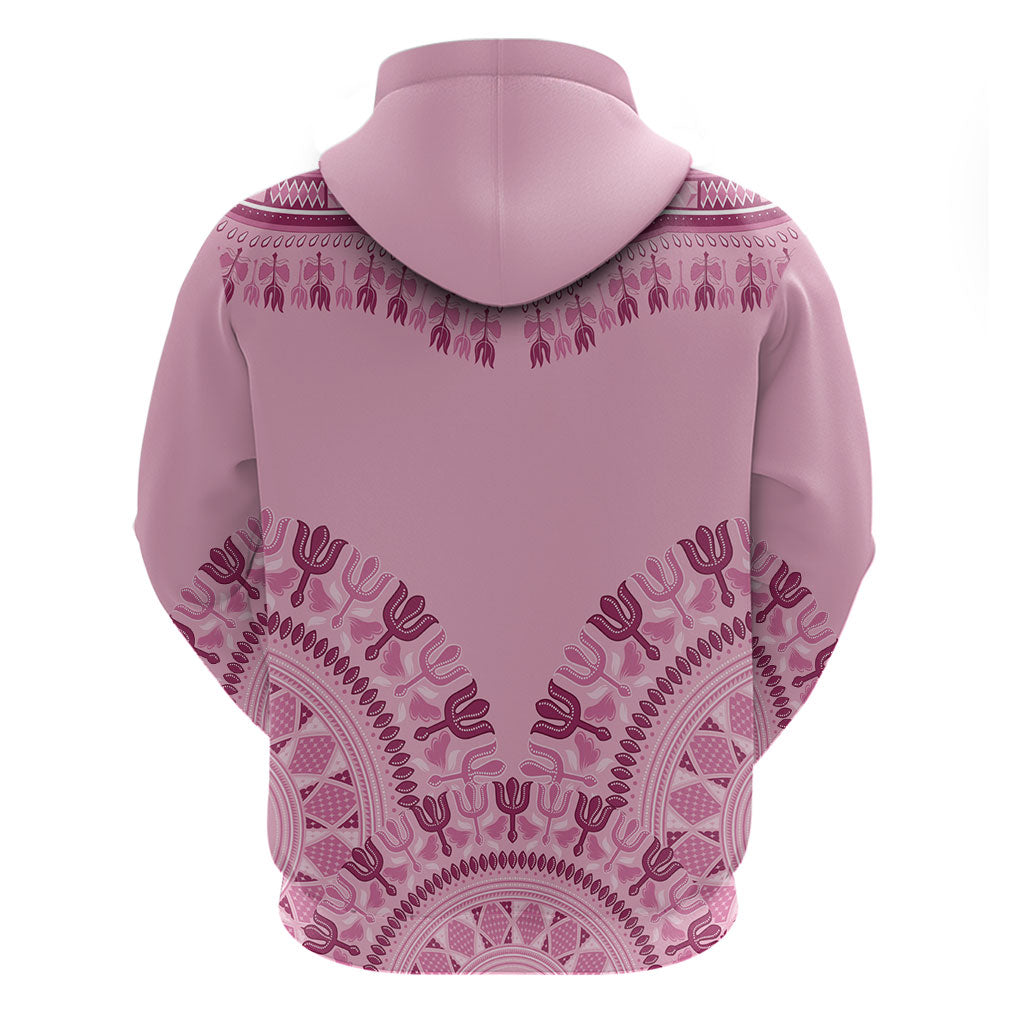 Dashiki Glamorous Pink Zip Hoodie Breast Cancer Fighter
