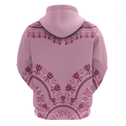 Dashiki Glamorous Pink Zip Hoodie Breast Cancer Fighter