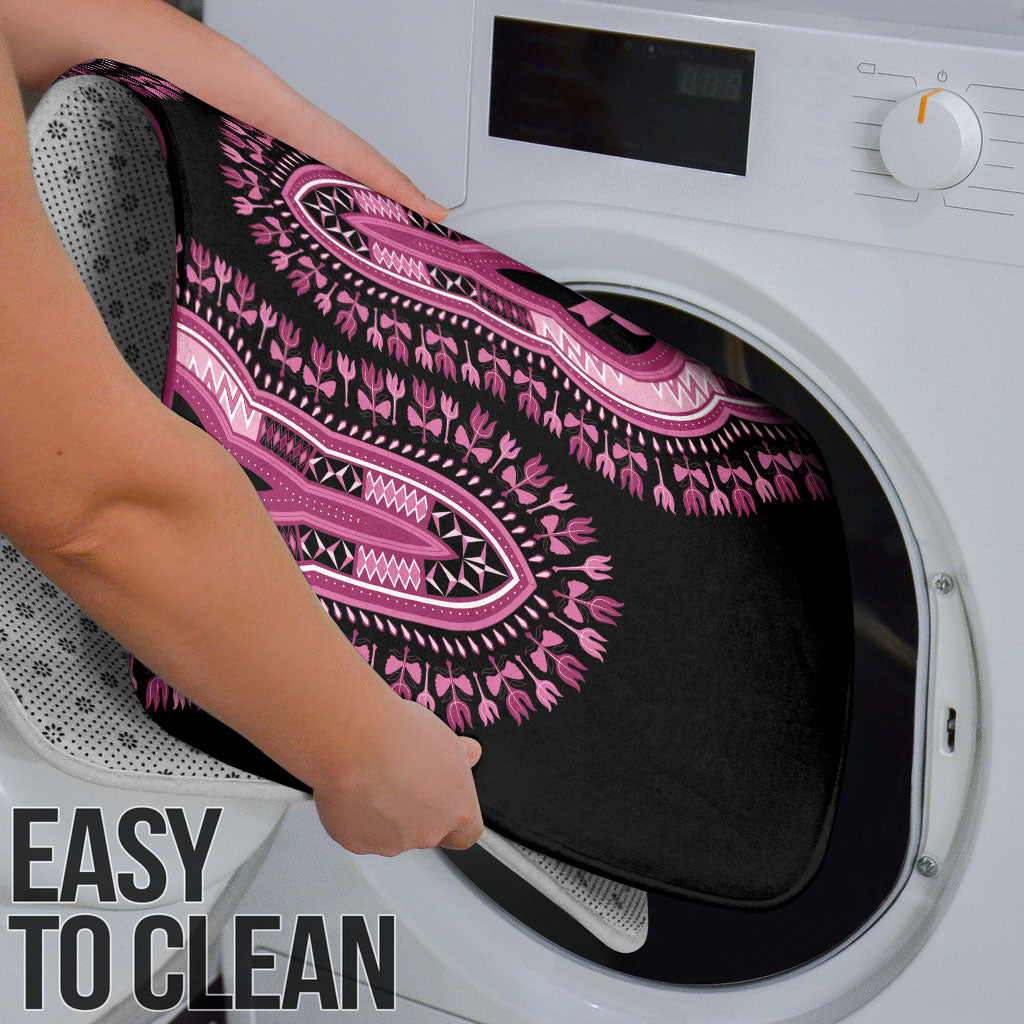Breast Cancer Pink Ribbon Bathroom Set Dashiki Style
