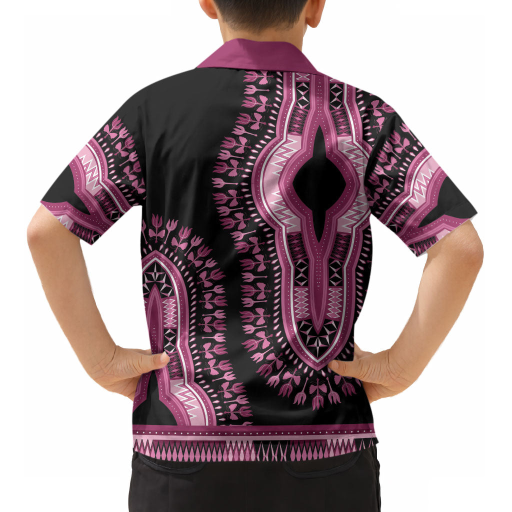 Breast Cancer Pink Ribbon Kid Hawaiian Shirt Dashiki Style