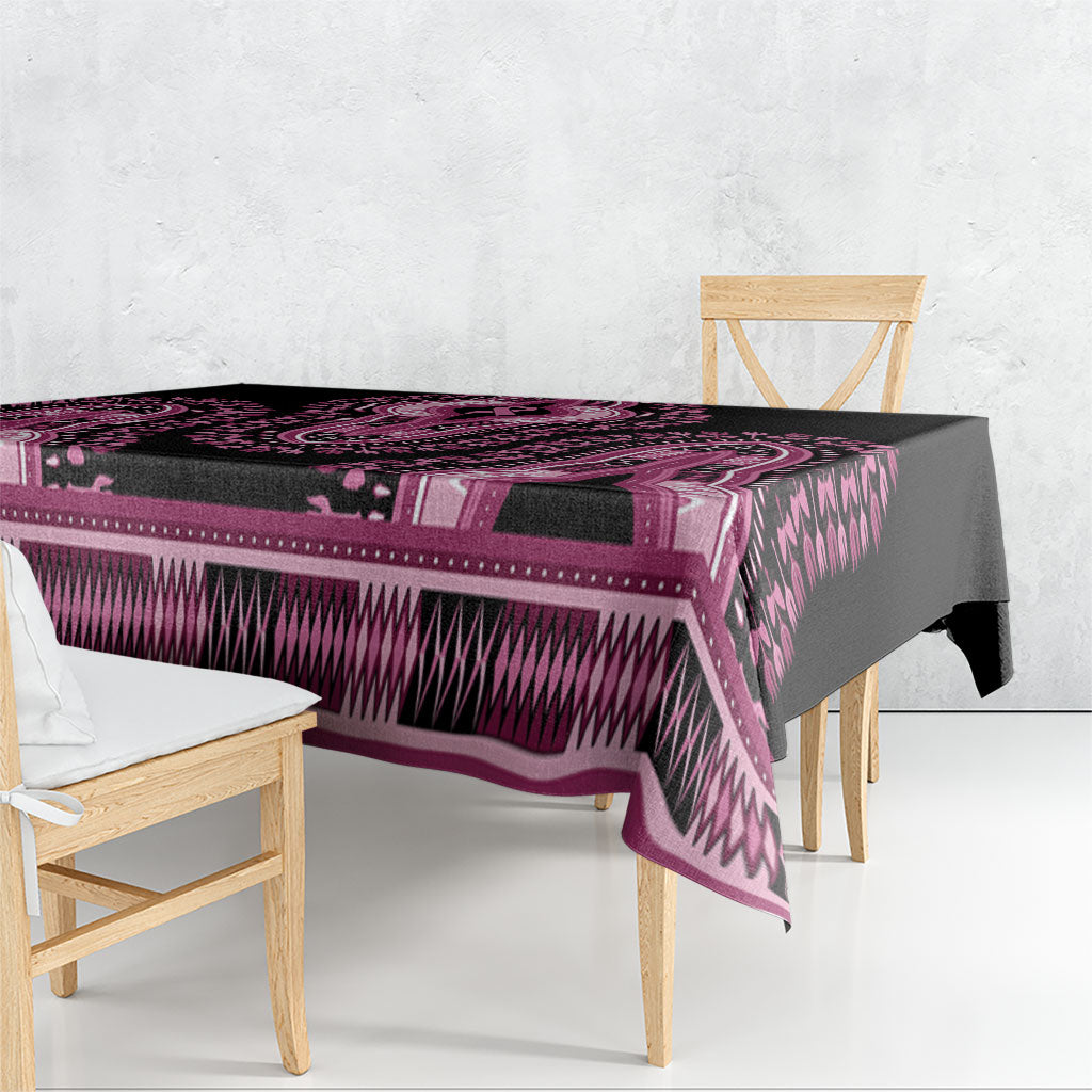 Breast Cancer Pink Ribbon Tablecloth Dashiki Style