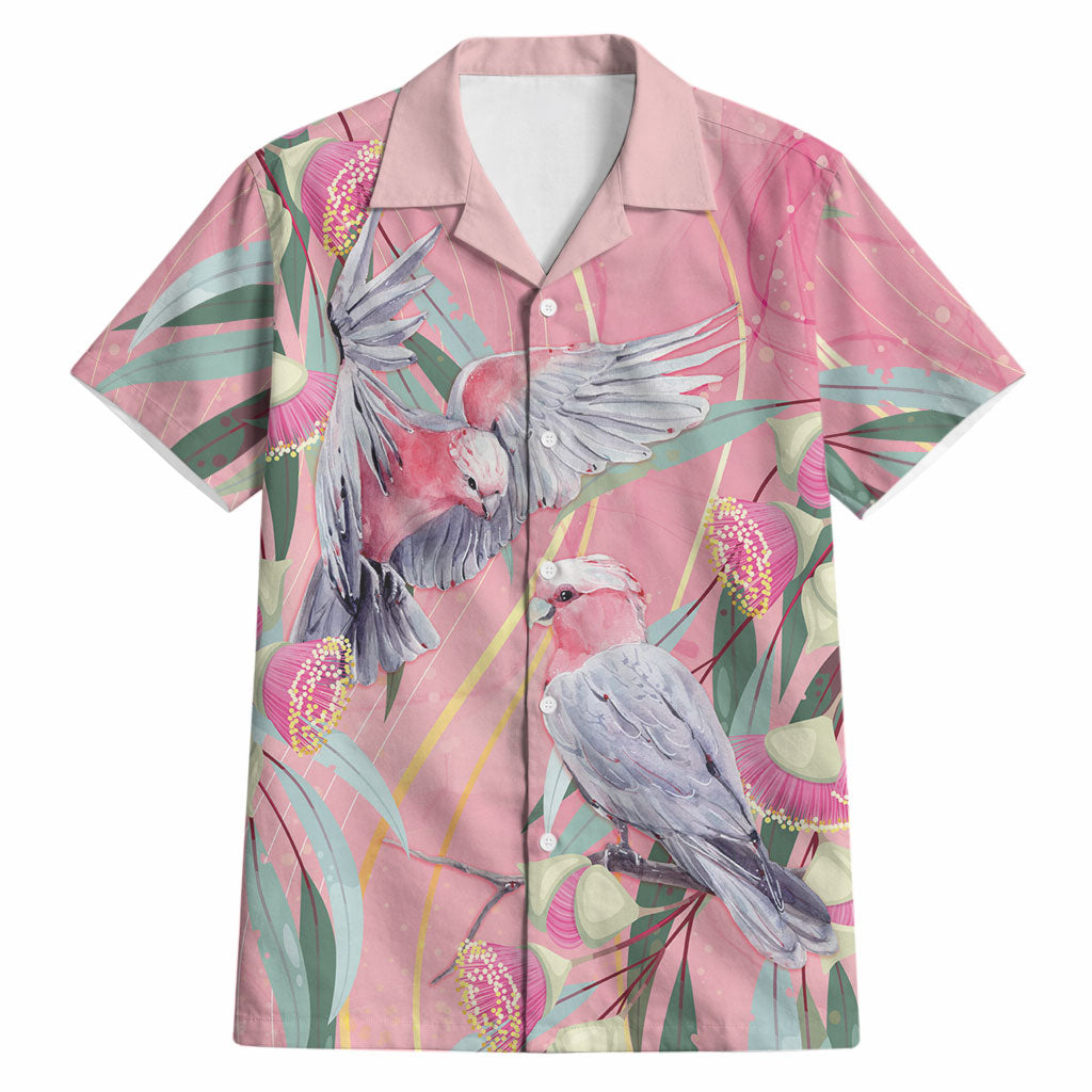 Australia Breast Cancer Hawaiian Shirt Pink Galah with Eucalyptus Flowers