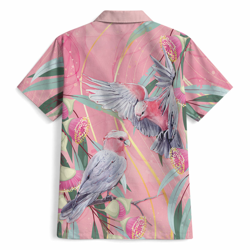 Australia Breast Cancer Hawaiian Shirt Pink Galah with Eucalyptus Flowers