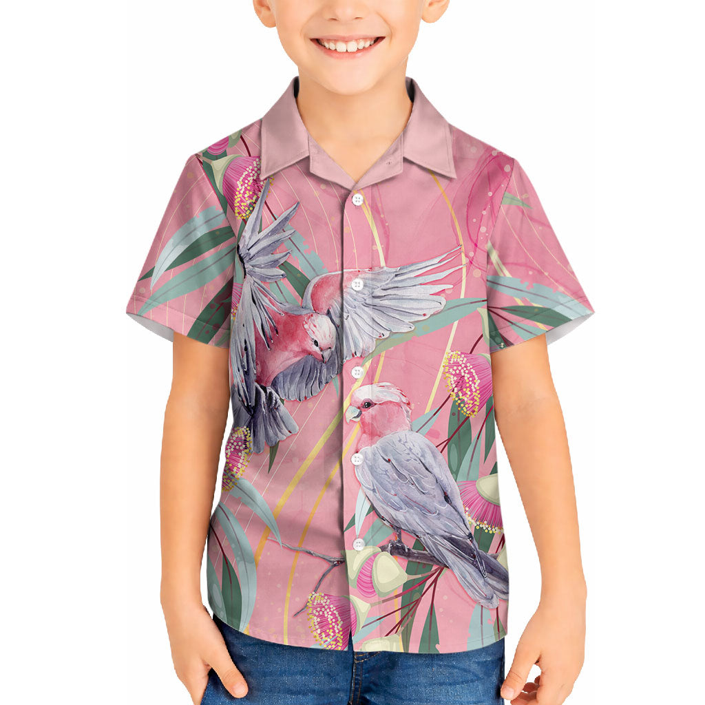 Australia Breast Cancer Hawaiian Shirt Pink Galah with Eucalyptus Flowers