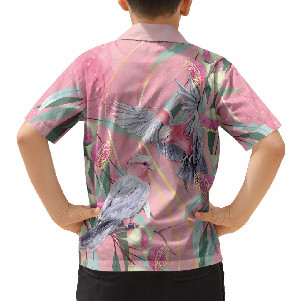 Australia Breast Cancer Hawaiian Shirt Pink Galah with Eucalyptus Flowers