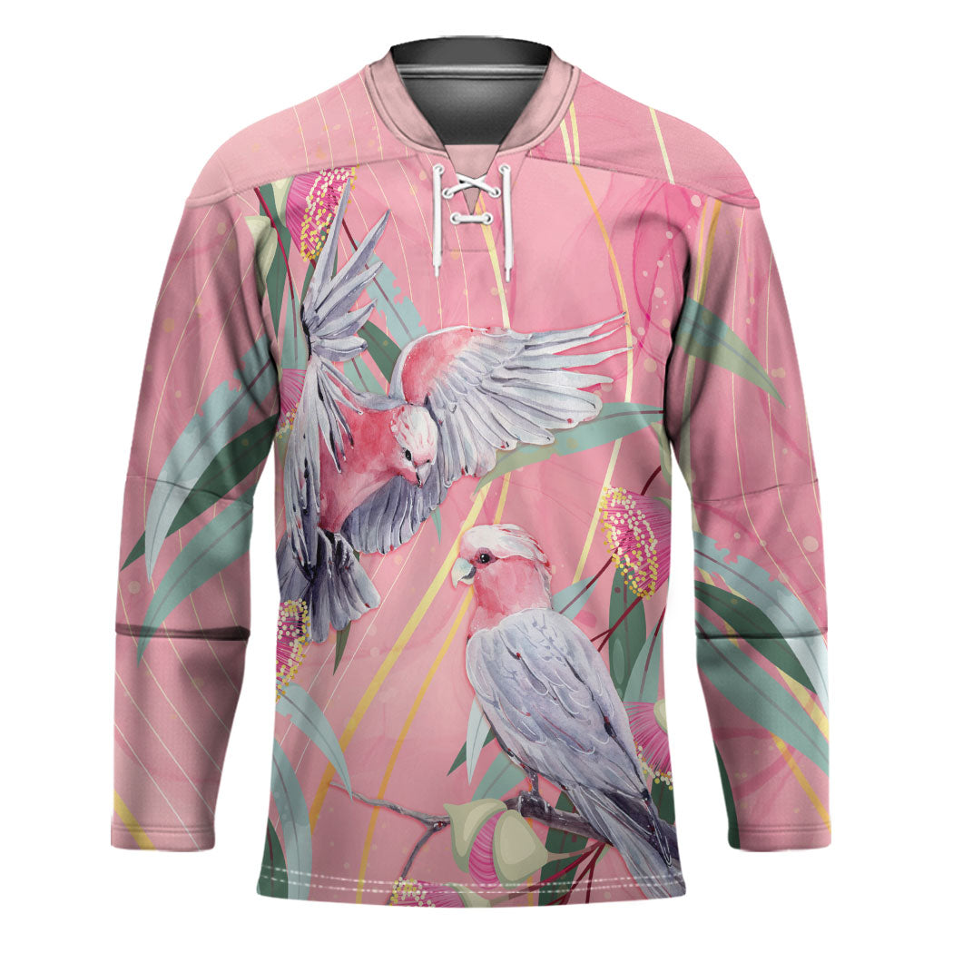 Australia Breast Cancer Hockey Jersey Pink Galah with Eucalyptus Flowers