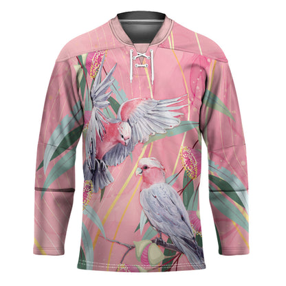 Australia Breast Cancer Hockey Jersey Pink Galah with Eucalyptus Flowers