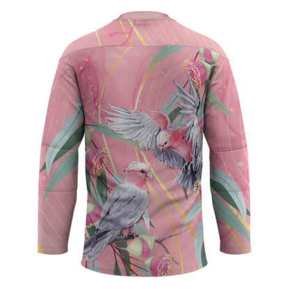 Australia Breast Cancer Hockey Jersey Pink Galah with Eucalyptus Flowers