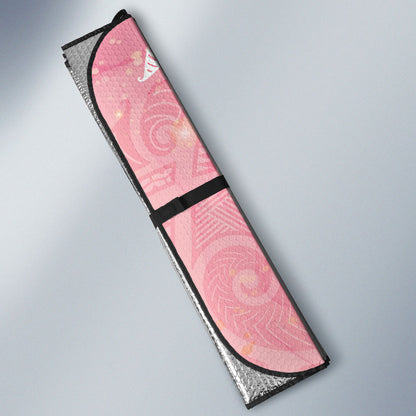 Breast Cancer Movement Maori Aotearoa Auto Sun Shade Manta Ray - Pink Glaze