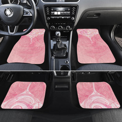 Breast Cancer Movement Maori Aotearoa Car Mats Manta Ray - Pink Glaze