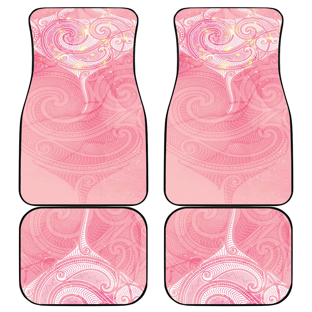 Breast Cancer Movement Maori Aotearoa Car Mats Manta Ray - Pink Glaze