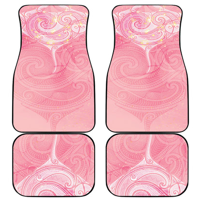 Breast Cancer Movement Maori Aotearoa Car Mats Manta Ray - Pink Glaze