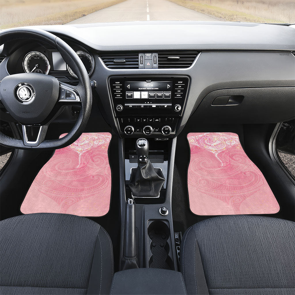Breast Cancer Movement Maori Aotearoa Car Mats Manta Ray - Pink Glaze