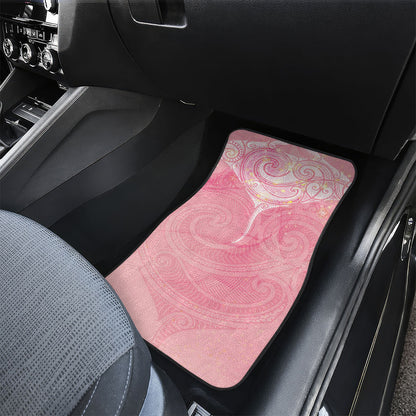 Breast Cancer Movement Maori Aotearoa Car Mats Manta Ray - Pink Glaze