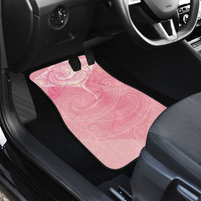 Breast Cancer Movement Maori Aotearoa Car Mats Manta Ray - Pink Glaze