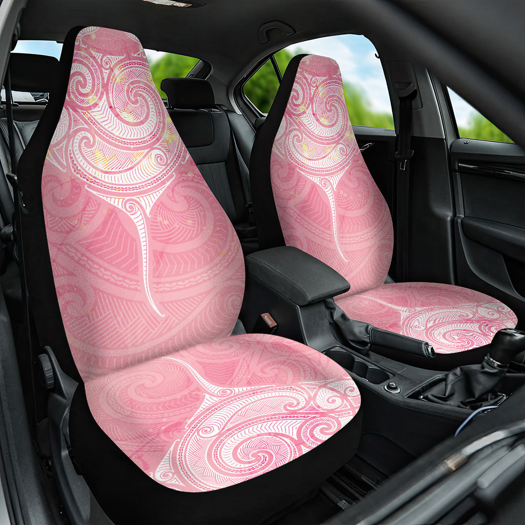 Breast Cancer Movement Maori Aotearoa Car Seat Cover Manta Ray - Pink Glaze