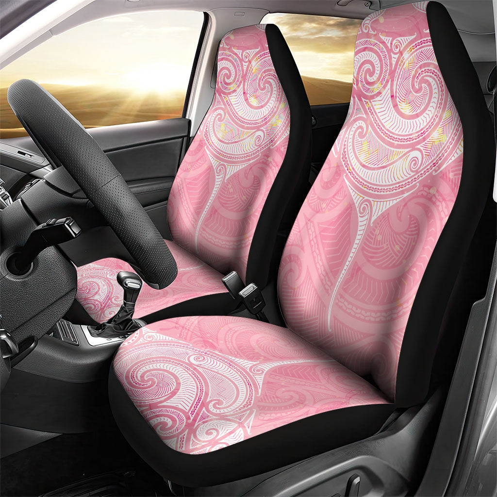 Breast Cancer Movement Maori Aotearoa Car Seat Cover Manta Ray - Pink Glaze