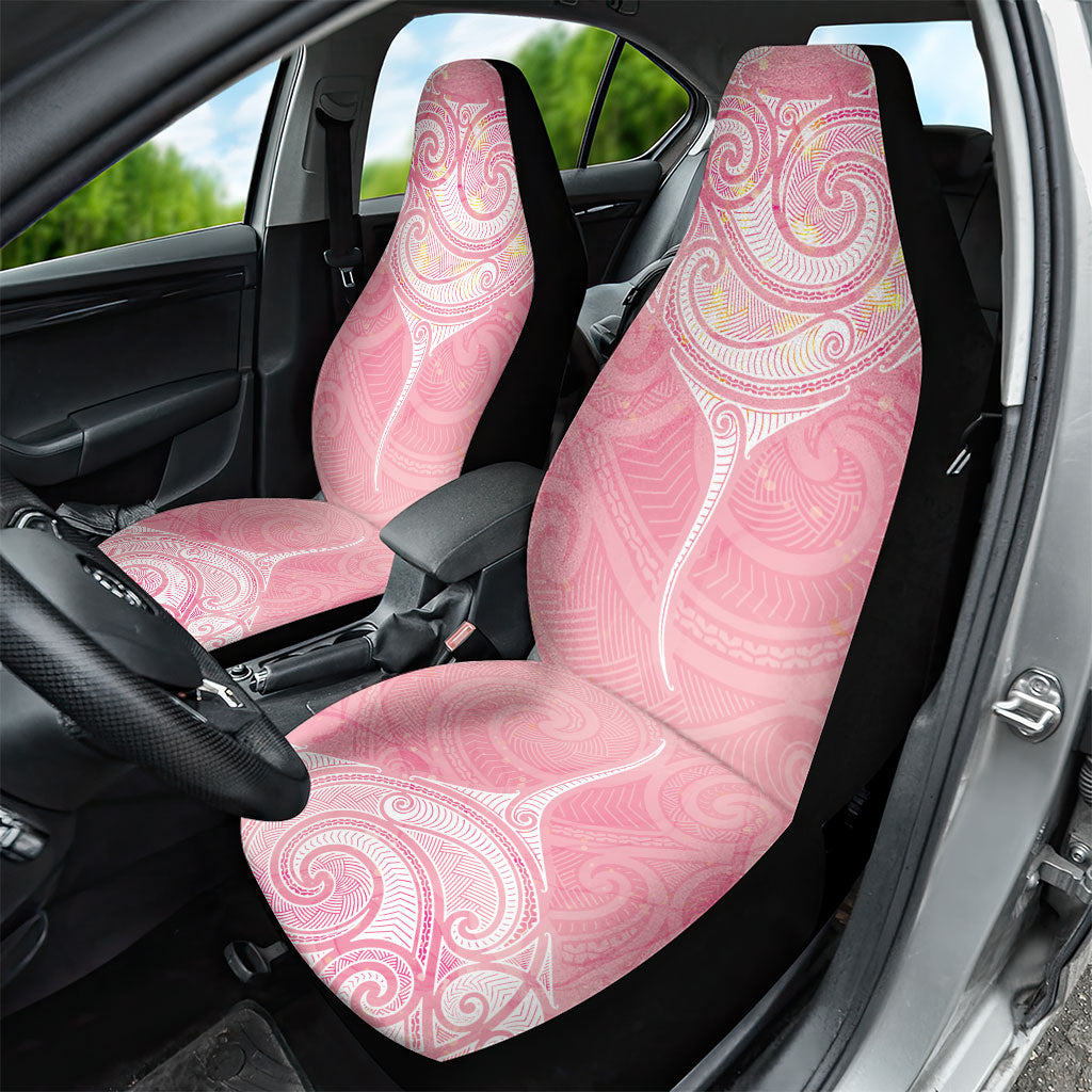 Breast Cancer Movement Maori Aotearoa Car Seat Cover Manta Ray - Pink Glaze