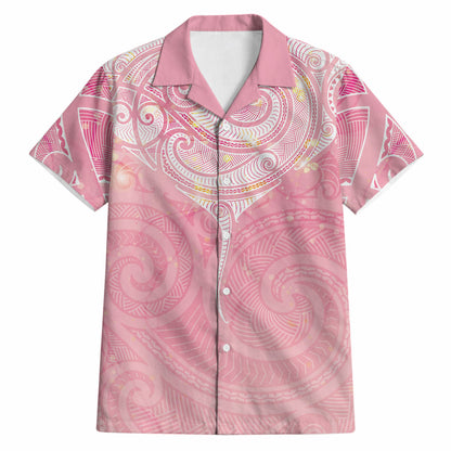 Breast Cancer Movement Maori Aotearoa Hawaiian Shirt Manta Ray - Pink Glaze