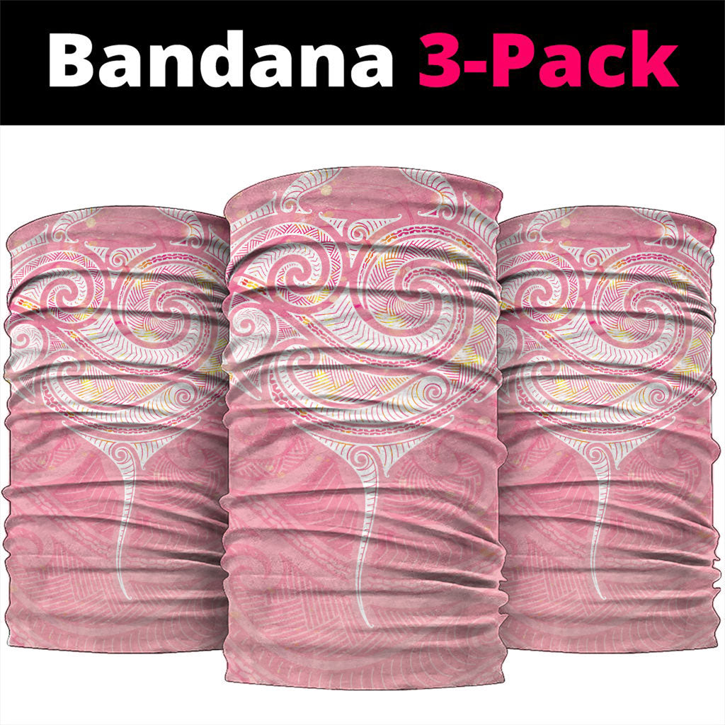 Breast Cancer Movement Maori Aotearoa Neck Gaiter Manta Ray - Pink Glaze