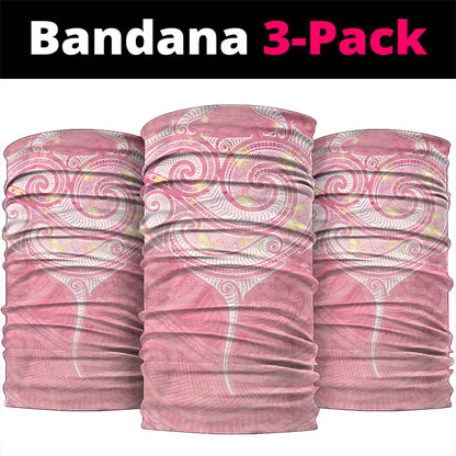 Breast Cancer Movement Maori Aotearoa Neck Gaiter Manta Ray - Pink Glaze