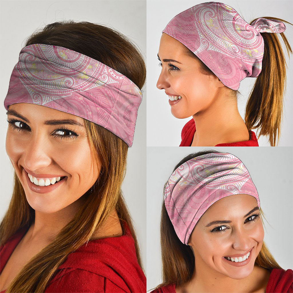 Breast Cancer Movement Maori Aotearoa Neck Gaiter Manta Ray - Pink Glaze