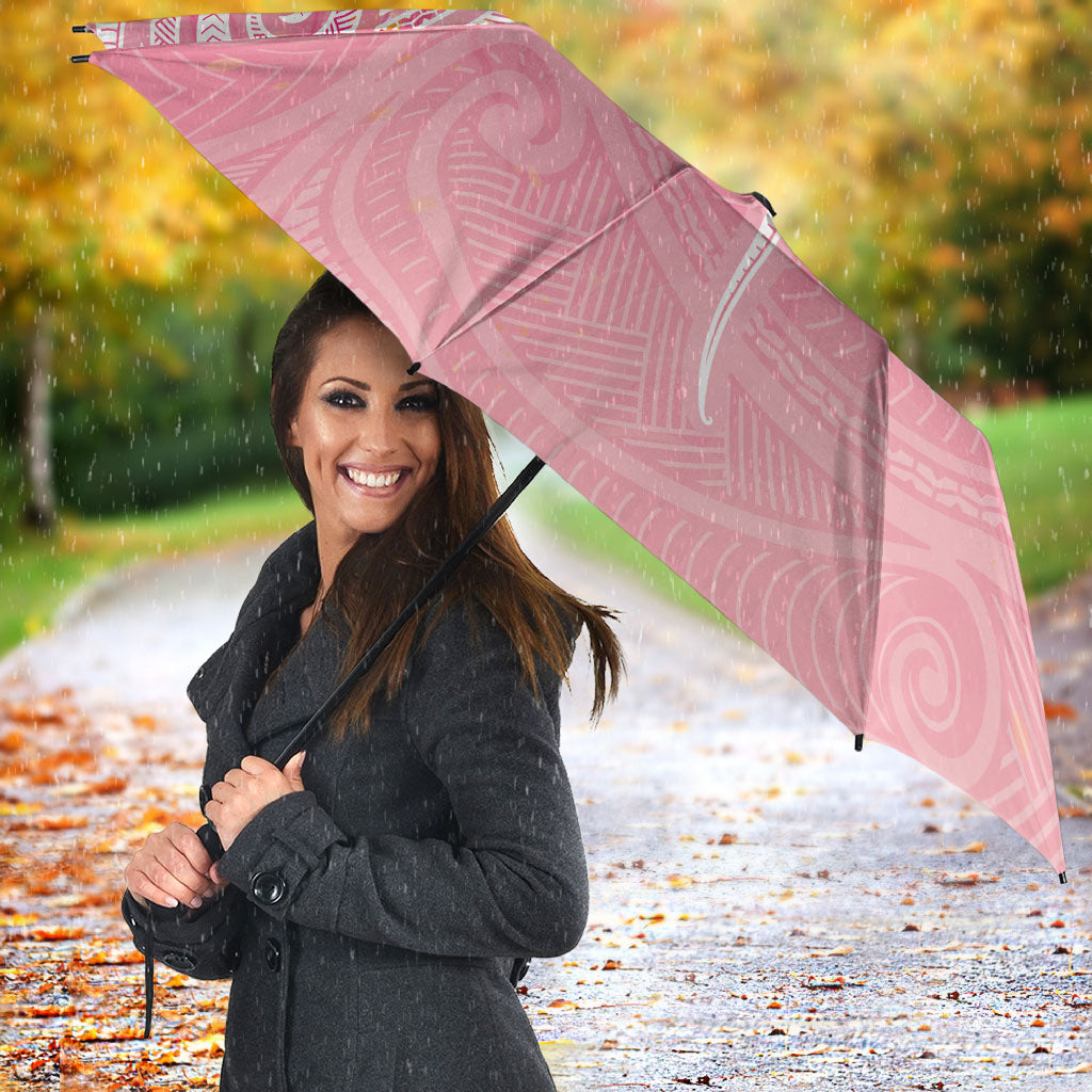 Breast Cancer Movement Maori Aotearoa Umbrella Manta Ray - Pink Glaze