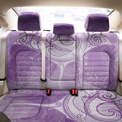Epilepsy Month Maori Aotearoa Back Car Seat Cover Manta Ray - Purple Glaze
