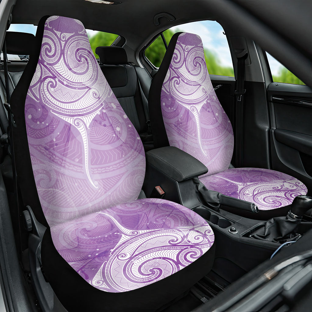 Epilepsy Month Maori Aotearoa Car Seat Cover Manta Ray - Purple Glaze