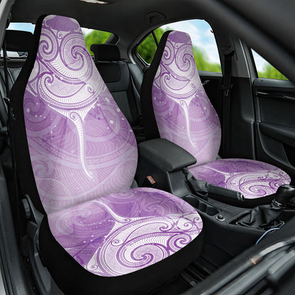 Epilepsy Month Maori Aotearoa Car Seat Cover Manta Ray - Purple Glaze