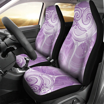 Epilepsy Month Maori Aotearoa Car Seat Cover Manta Ray - Purple Glaze