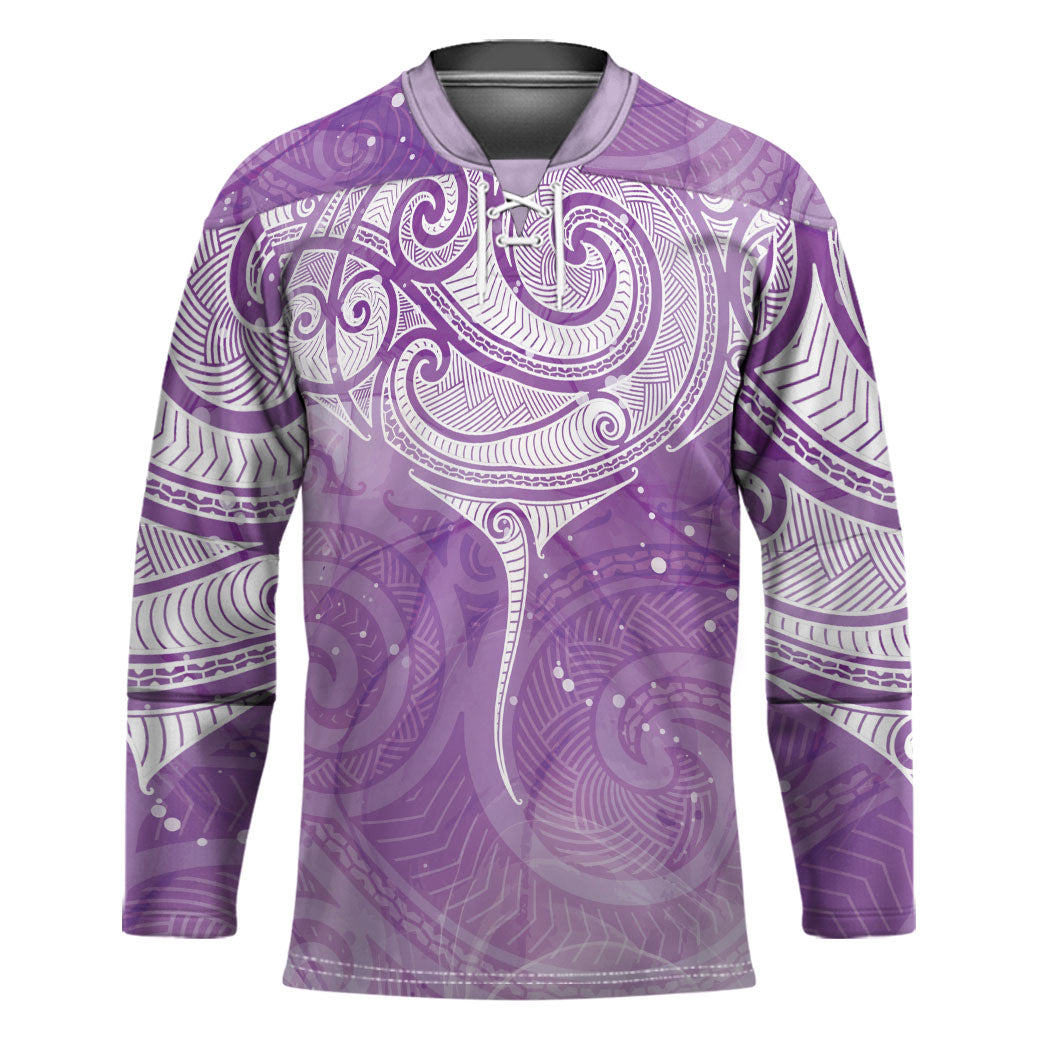 Epilepsy Month Maori Aotearoa Hockey Jersey Manta Ray - Purple Glaze