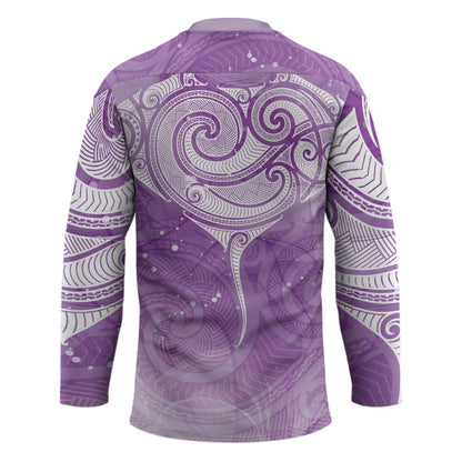 Epilepsy Month Maori Aotearoa Hockey Jersey Manta Ray - Purple Glaze