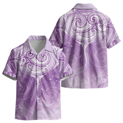 Epilepsy Month Maori Aotearoa Kid Hawaiian Shirt Manta Ray - Purple Glaze