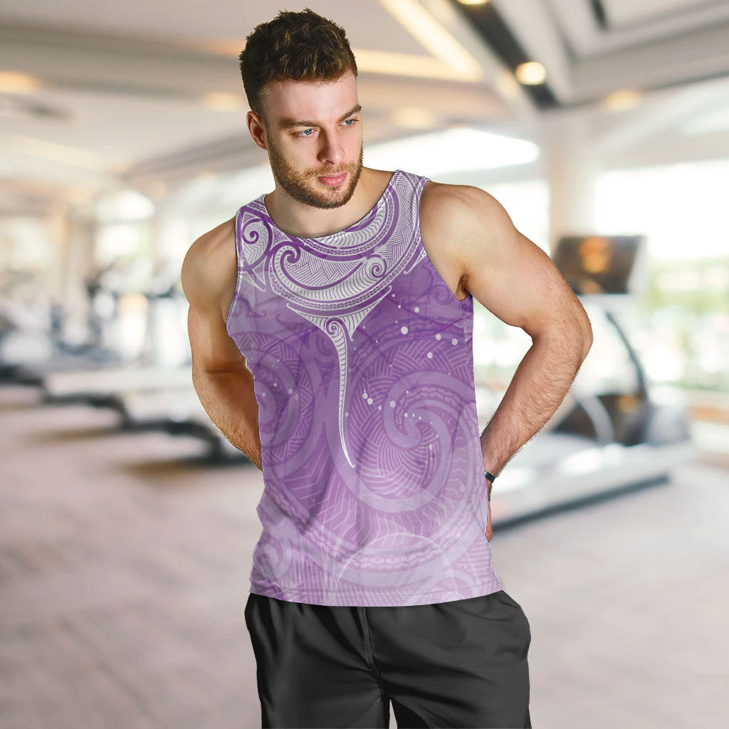 Epilepsy Month Maori Aotearoa Men Tank Top Manta Ray - Purple Glaze
