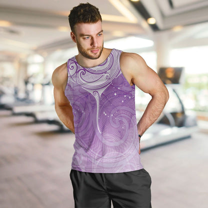 Epilepsy Month Maori Aotearoa Men Tank Top Manta Ray - Purple Glaze