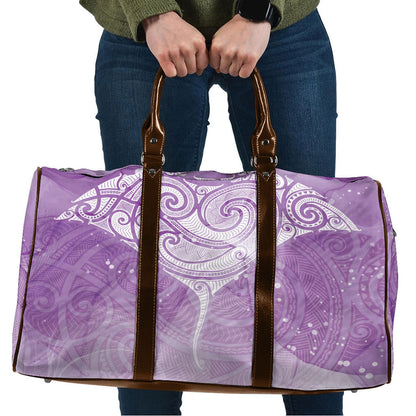 Epilepsy Month Maori Aotearoa Travel Bag Manta Ray - Purple Glaze
