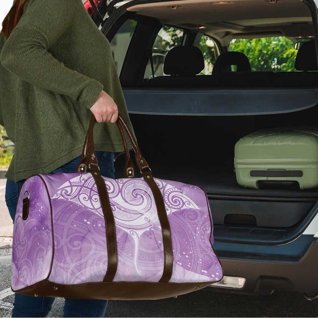 Epilepsy Month Maori Aotearoa Travel Bag Manta Ray - Purple Glaze