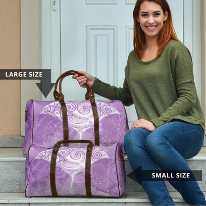 Epilepsy Month Maori Aotearoa Travel Bag Manta Ray - Purple Glaze