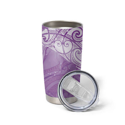 Epilepsy Month Maori Aotearoa Tumbler Cup Manta Ray - Purple Glaze