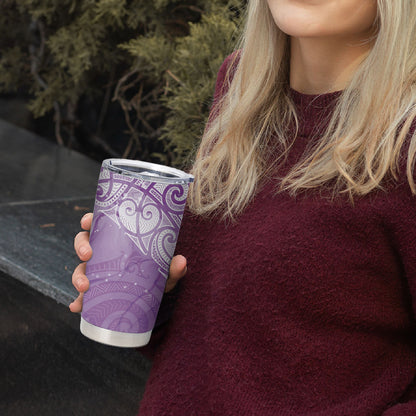 Epilepsy Month Maori Aotearoa Tumbler Cup Manta Ray - Purple Glaze