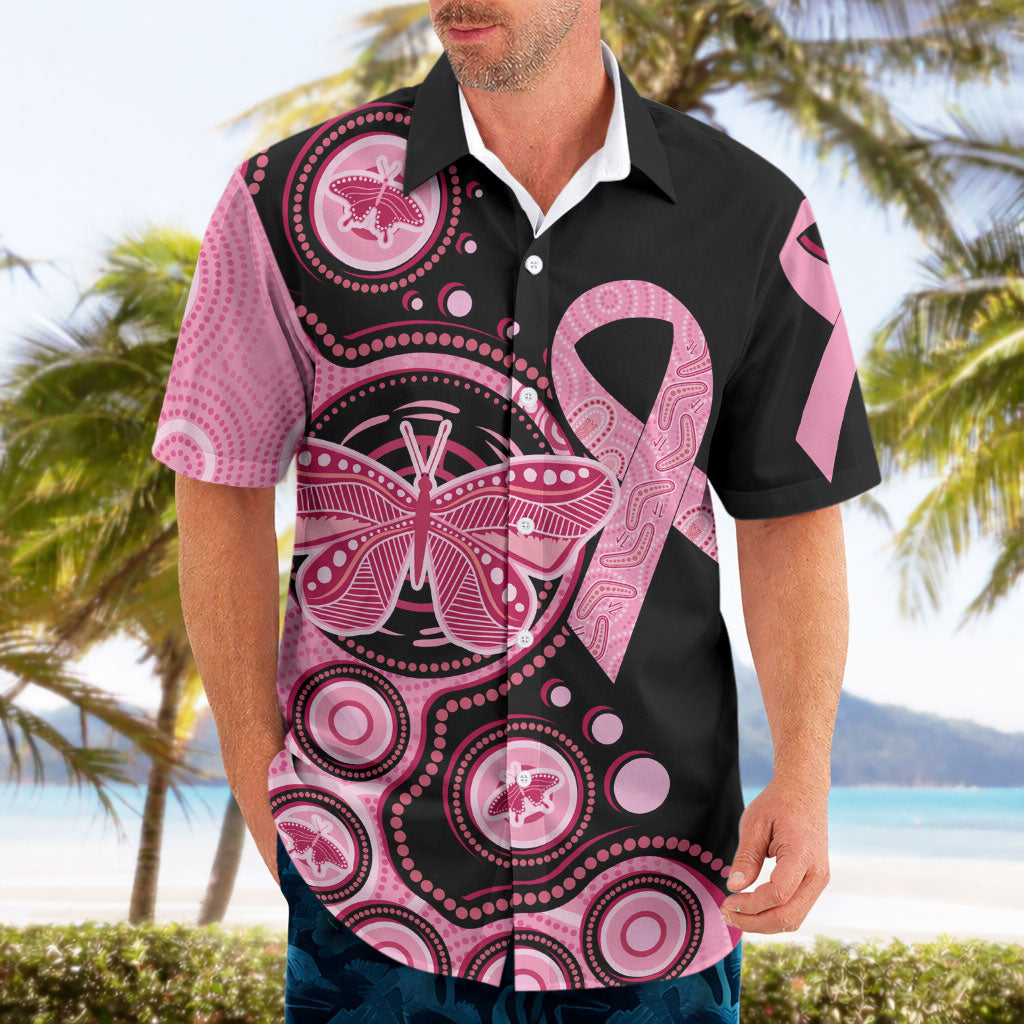 Australia Indigenous Hawaiian Shirt Breast Cancer Ribbon Butterfly Aboriginal Arts